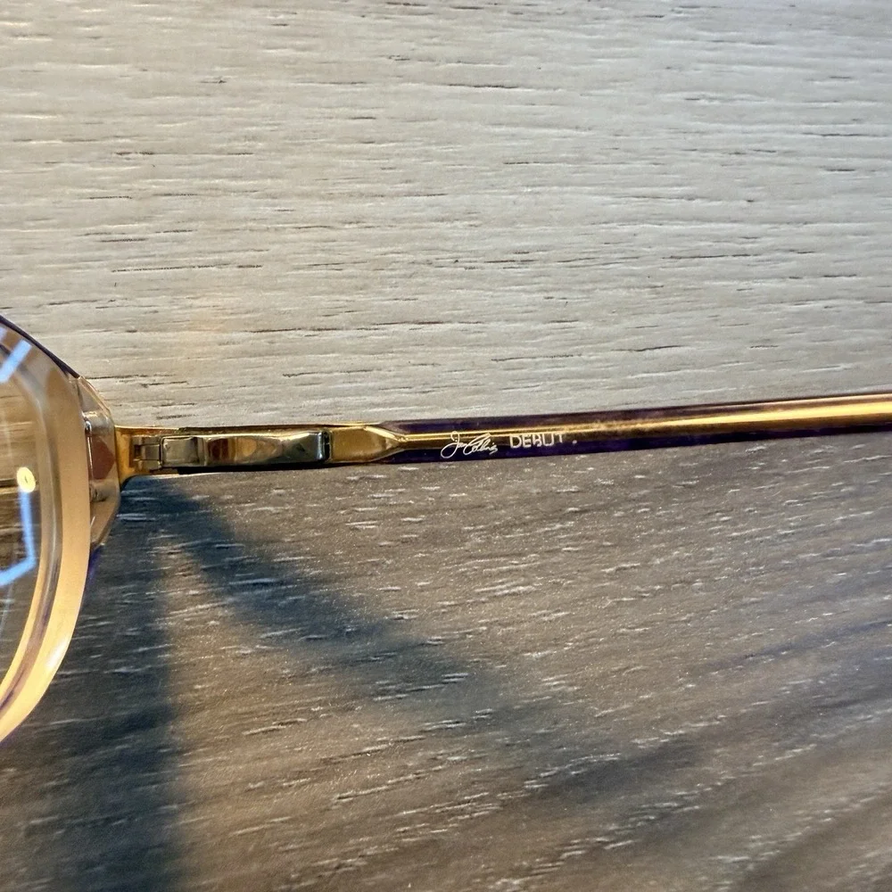 Vintage‎ Ladies Joan Rivers Debut Marine Glasses Retro Style Gold Tone Frame